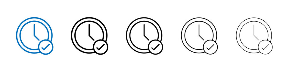 Poster - Save time icon Outline vector logo for web ui