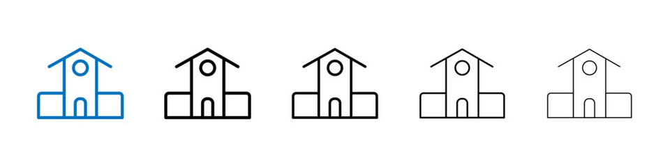 Poster - School icon Outline vector logo for web ui
