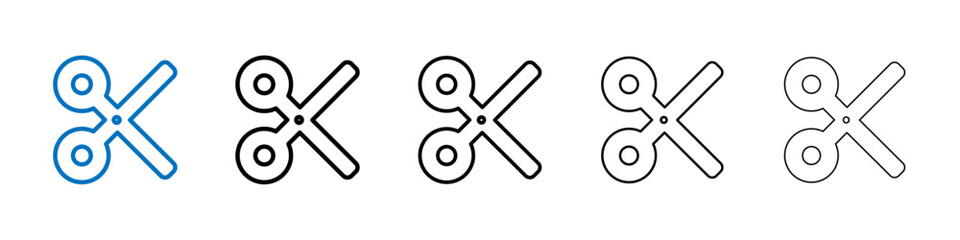 Poster - Scissors icon Outline vector logo for web ui