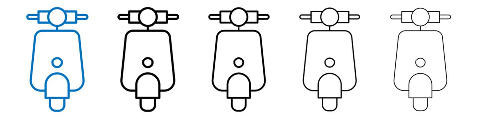 Poster - Scooter bike icon Outline vector logo for web ui
