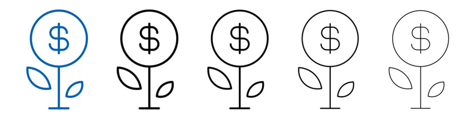 Poster - Seed money icon Outline vector logo for web ui