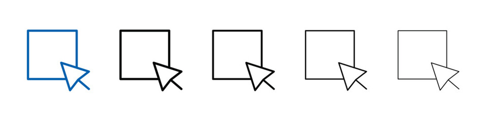 Poster - select element icon Outline vector logo for web ui