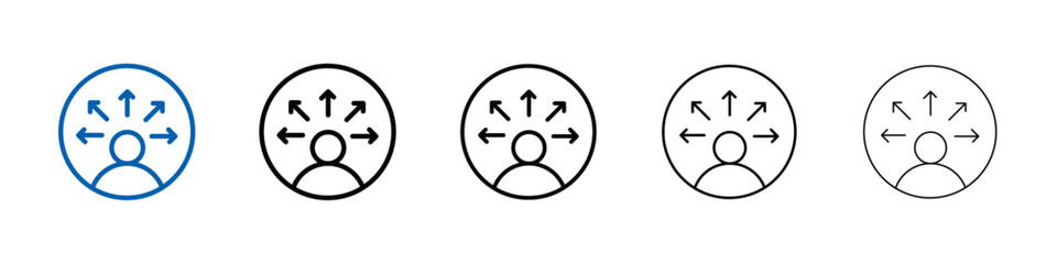 Poster - Self awareness icon Outline vector logo for web ui