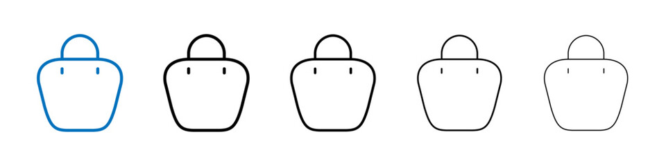Poster - Shopping bag icon Outline vector logo for web ui