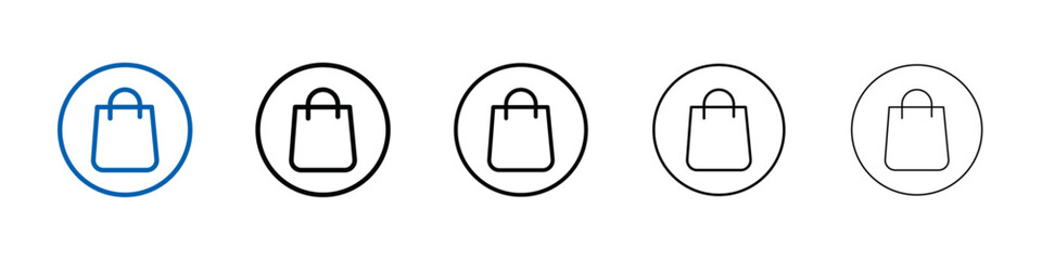 Poster - Shopping bag icon Outline vector logo for web ui