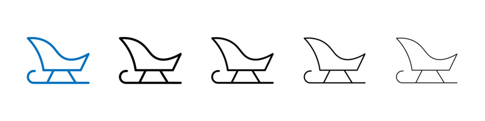 Poster - Sled icon Outline vector logo for web ui