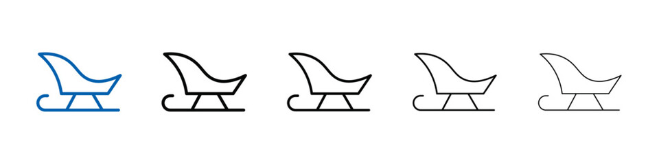 Poster - Sled icon Outline vector logo for web ui