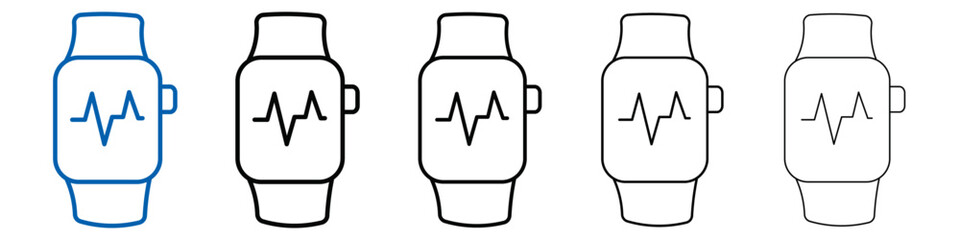 Poster - Smart watch icon Outline vector logo for web ui