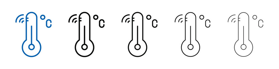 Poster - smart temperature icon Outline vector logo for web ui