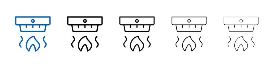 Poster - Smoke detector icon Outline vector logo for web ui