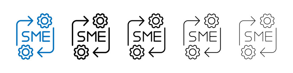 Poster - SME icon Outline vector logo for web ui