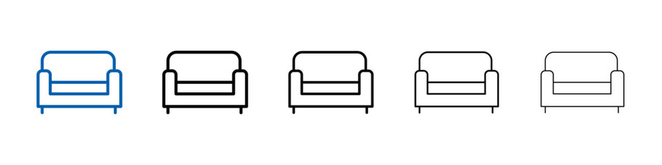 Aufkleber - Sofa icon Outline vector logo for web ui