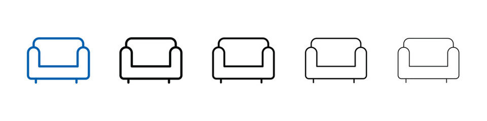 Poster - sofa icon Outline vector logo for web ui