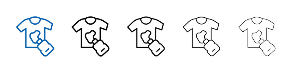 Poster - Softener clothes dirt icon Outline vector logo for web ui