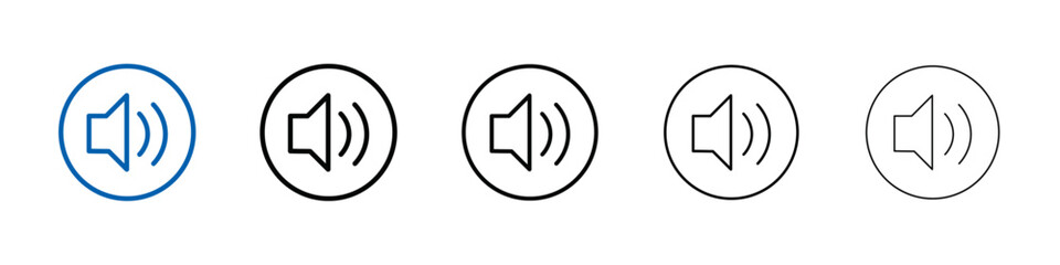 Poster - Speaker icon Outline vector logo for web ui