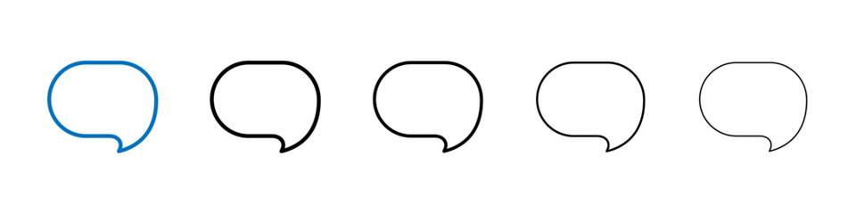Poster - Speech bubble icon Outline vector logo for web ui