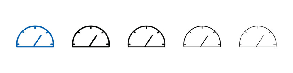 Poster - speedometer icon Outline vector logo for web ui
