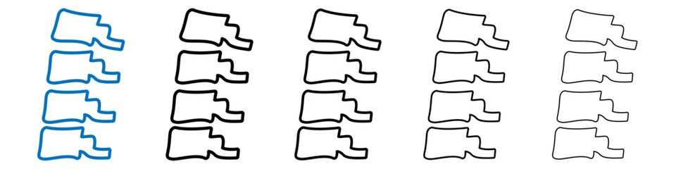 Poster - Spine icon Outline vector logo for web ui