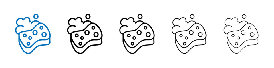 Poster - Sponge with foam icon Outline vector logo for web ui