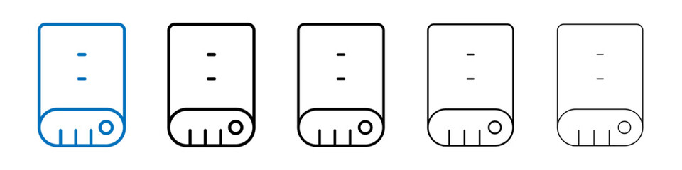 Poster - SSD drive icon Outline vector logo for web ui