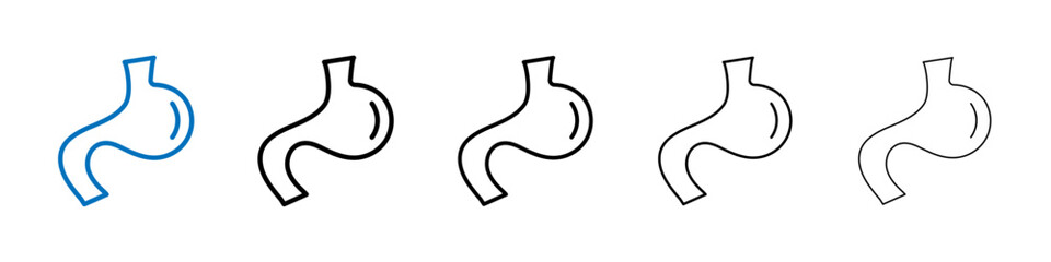 Poster - Stomach icon Outline vector logo for web ui