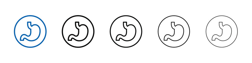 Poster - Stomach icon Outline vector logo for web ui