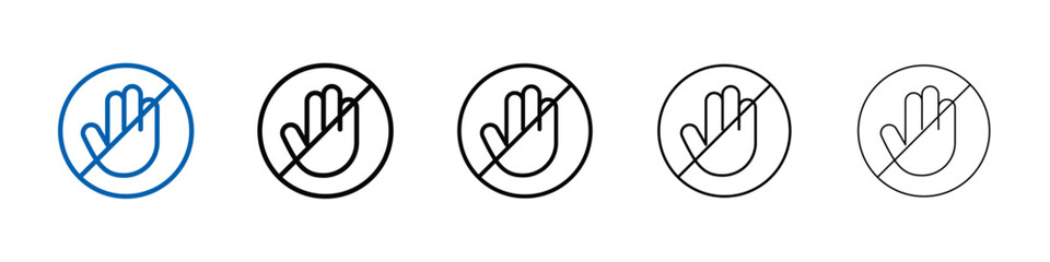 Poster - Stop violence icon Outline vector logo for web ui