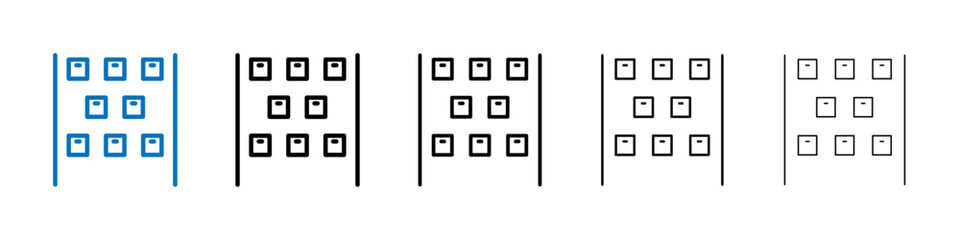 Poster - Storage rack icon Outline vector logo for web ui