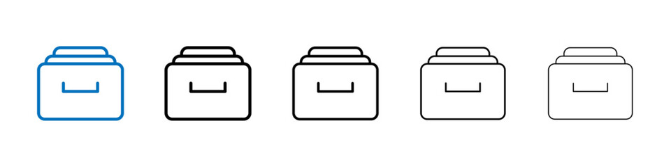 Poster - Store files icon Outline vector logo for web ui