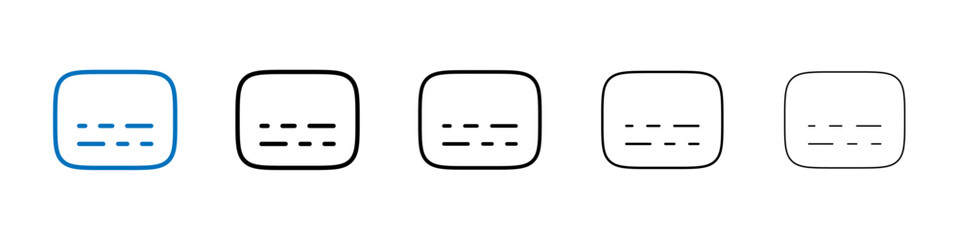Poster - Subtitles icon Outline vector logo for web ui