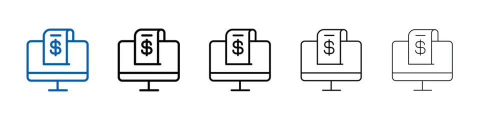 Poster - Subscription Model icon Outline vector logo for web ui