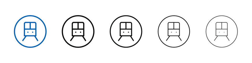 Poster - subway icon Outline vector logo for web ui