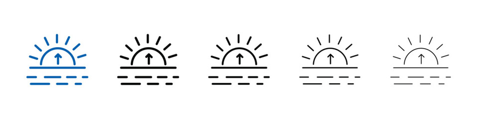 Aufkleber - Sunrise icon Outline vector logo for web ui