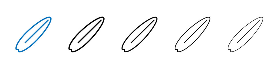 Poster - Surf board icon Outline vector logo for web ui