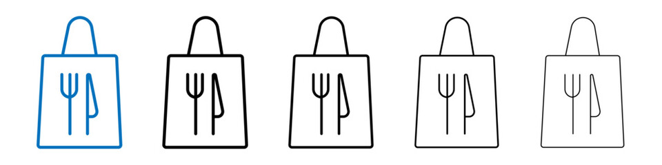 Poster - Take away food icon Outline vector logo for web ui
