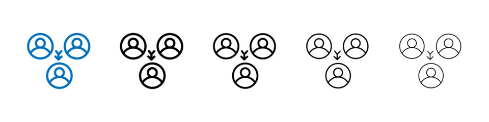 Poster - Third party icon Outline vector logo for web ui