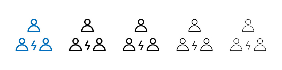 Poster - Third party icon Outline vector logo for web ui