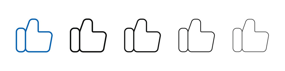 Poster - Thumbs Up icon Outline vector logo for web ui