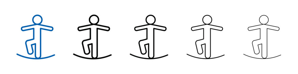 Poster - Tightrope walker icon Outline vector logo for web ui
