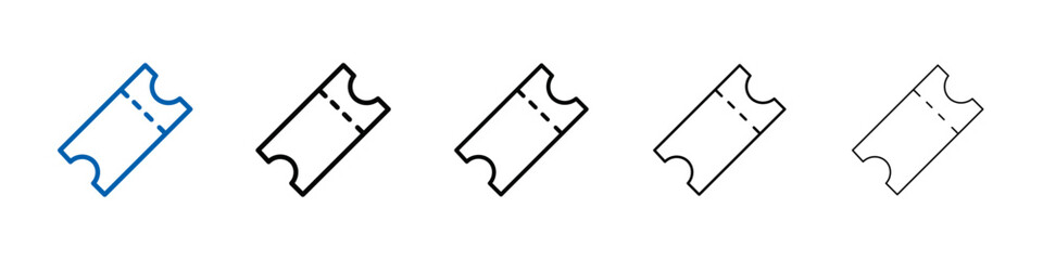 Poster - Ticket icon Outline vector logo for web ui