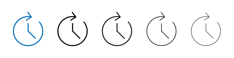 Poster - Time forward icon Outline vector logo for web ui