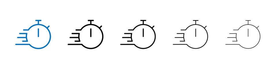 Poster - Time fast icon Outline vector logo for web ui