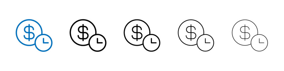 Poster - Time is money icon Outline vector logo for web ui