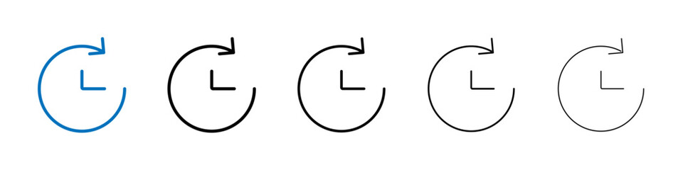 Poster - Time forward icon Outline vector logo for web ui