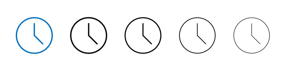 Poster - Time icon Outline vector logo for web ui