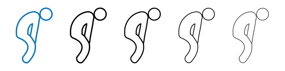 Poster - Tired icon Outline vector logo for web ui