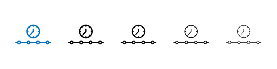 Poster - Timeline icon Outline vector logo for web ui