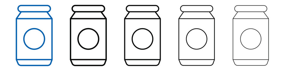 Poster - Tin can icon Outline vector logo for web ui