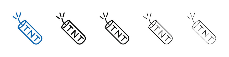 Aufkleber - TNT dynamite icon Outline vector logo for web ui