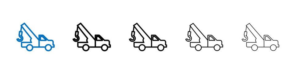 Poster - Tow truck icon Outline vector logo for web ui